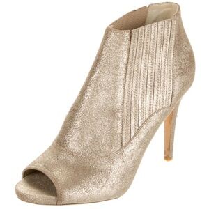 Jimmy‎ Choo Brenna Metallic Peep Toe Bootie